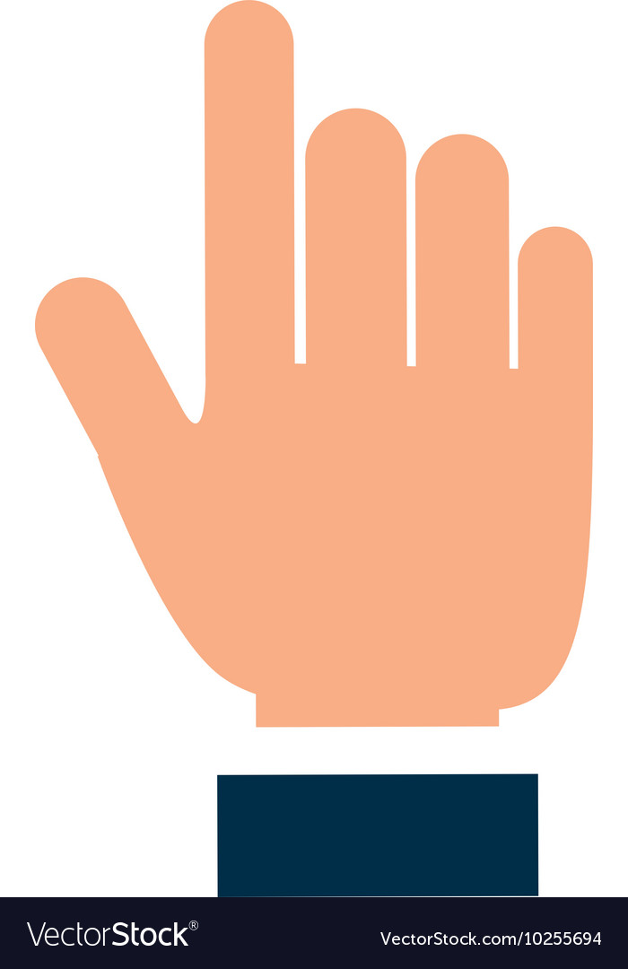 Hand classic pointer pixel isolated icon