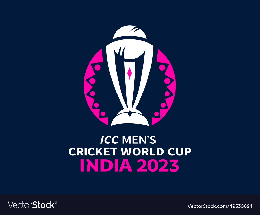 Icc mens cricket world cup logo 2023 Royalty Free Vector