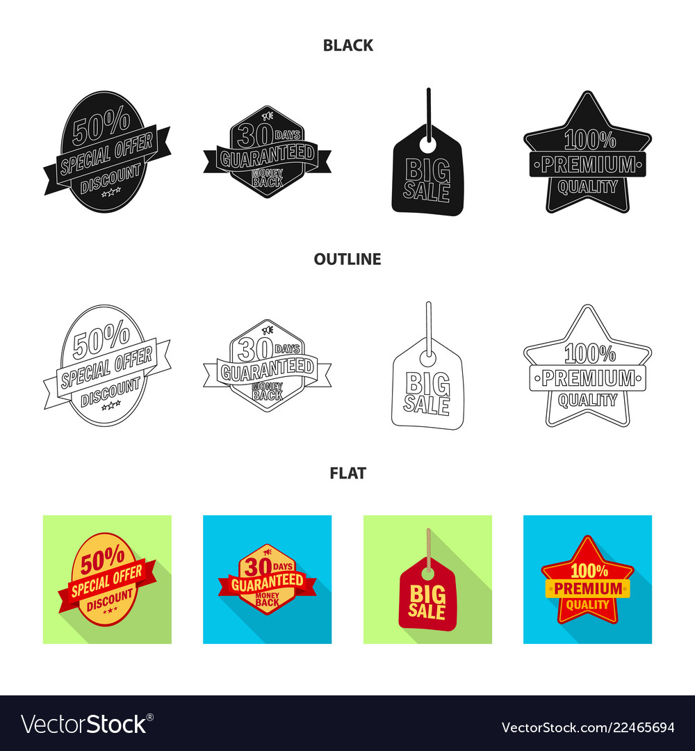 Isolated object of emblem and badge sign set