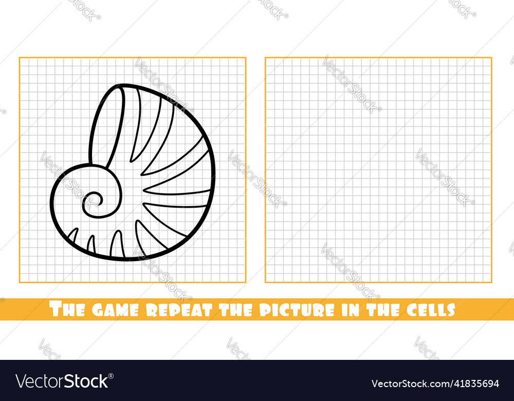 Nautilus shell the game repeat picture Vector Image Nautilus shell the game repeat picture