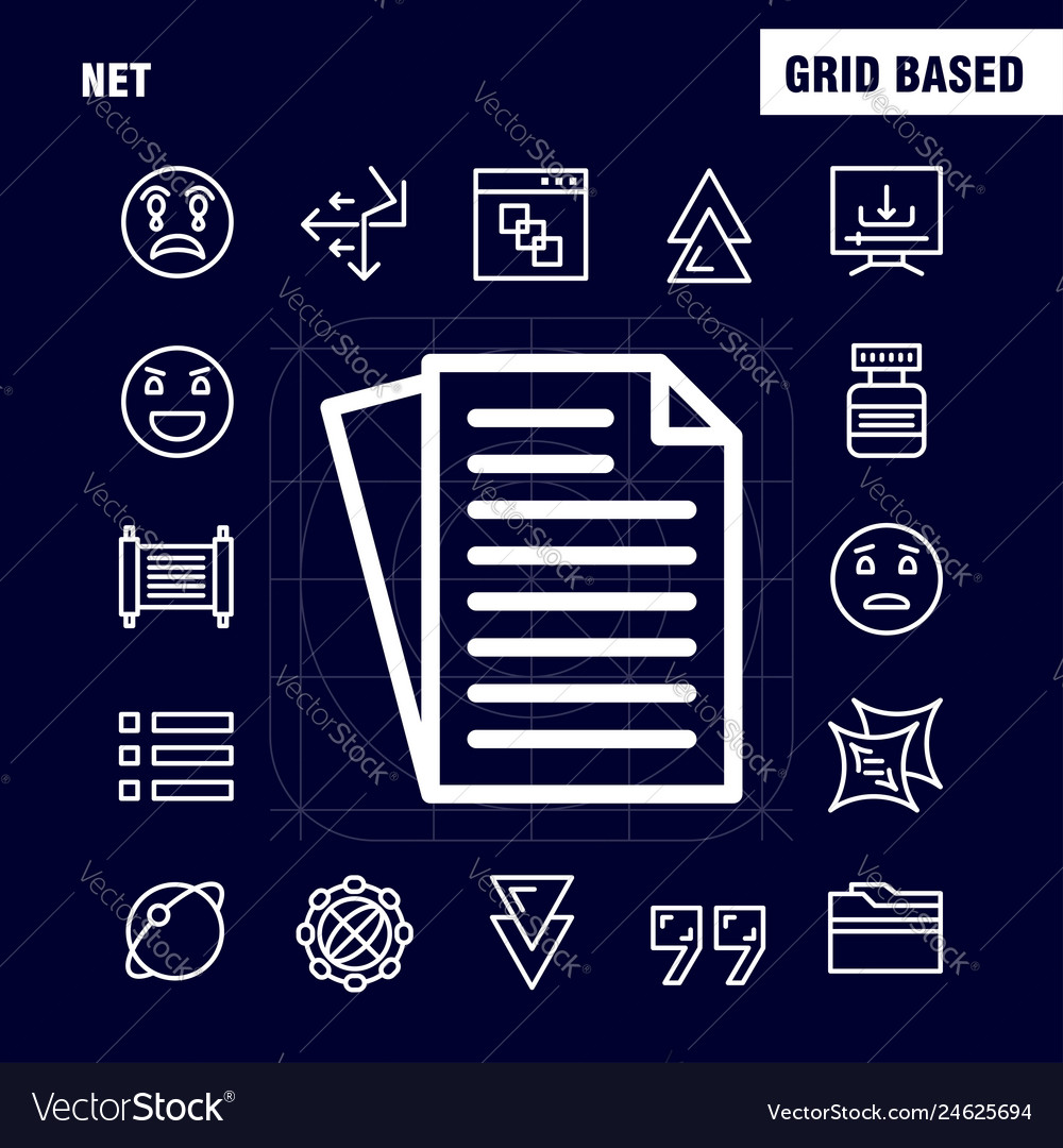 Net line Icons für Infografiken mobile uxui