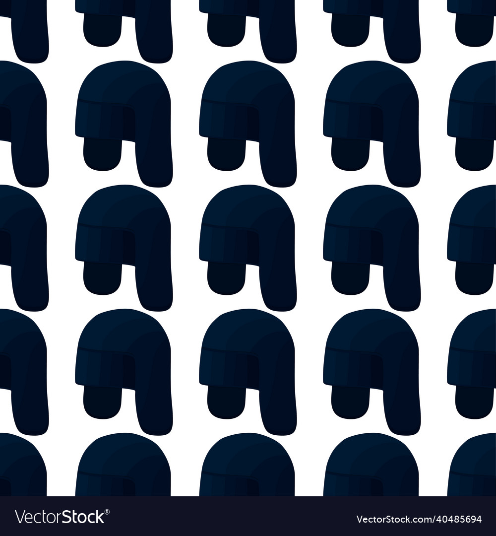 On theme pattern winter hats beanie Vector Image On theme pattern winter hats beanie