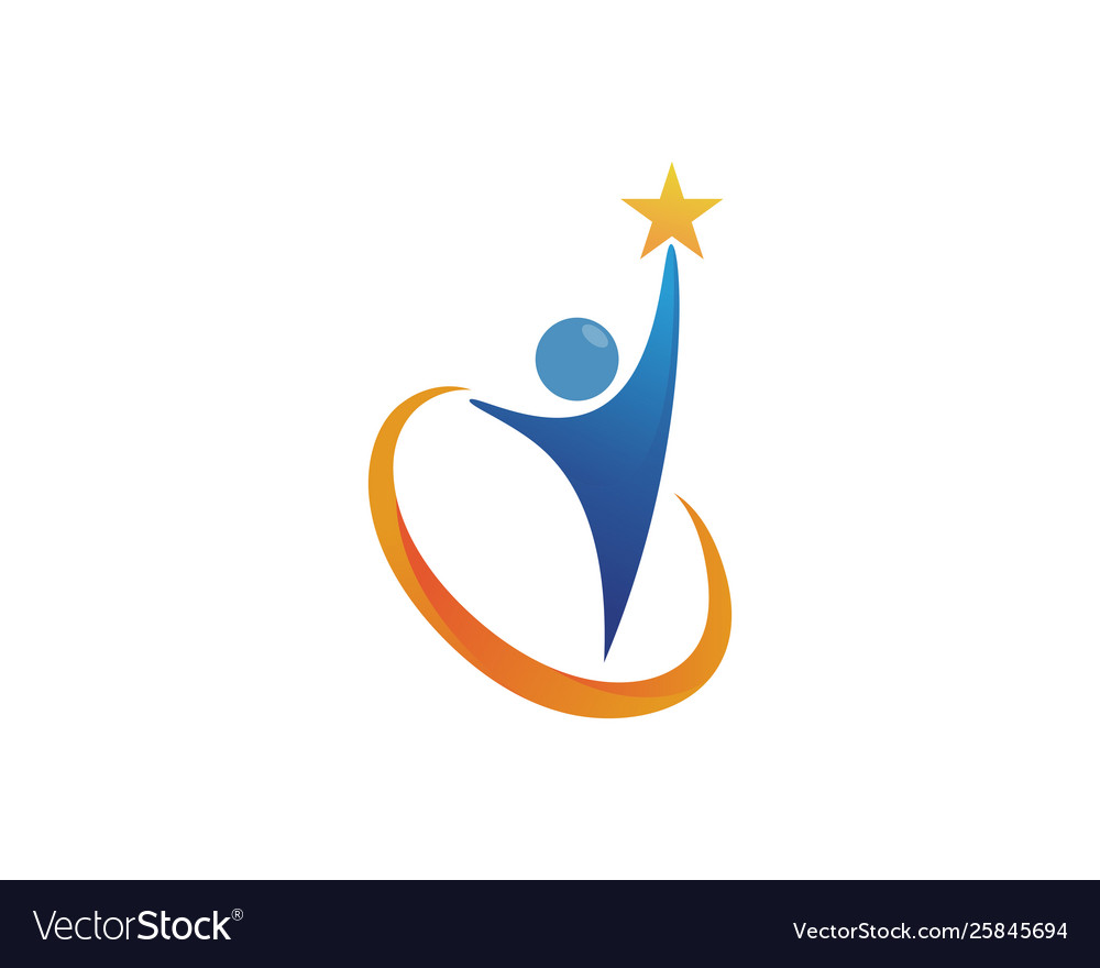 People care success health life logo Royalty Free Vector