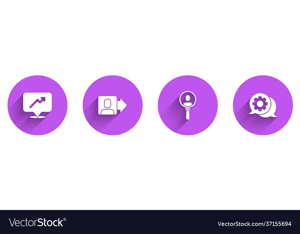 Set graph schedule chart team leader search vector image Set graph schedule chart team leader search