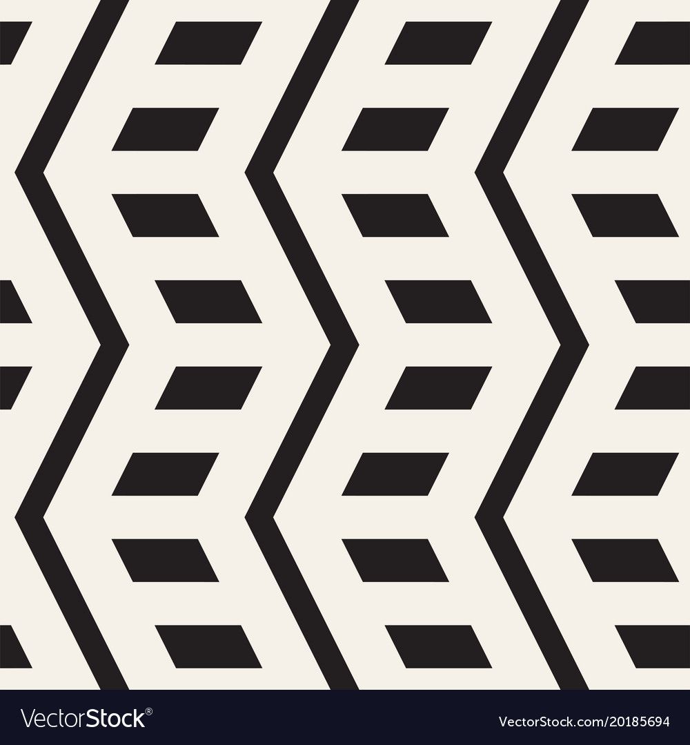 Zigzag Line Pattern - Monochrome