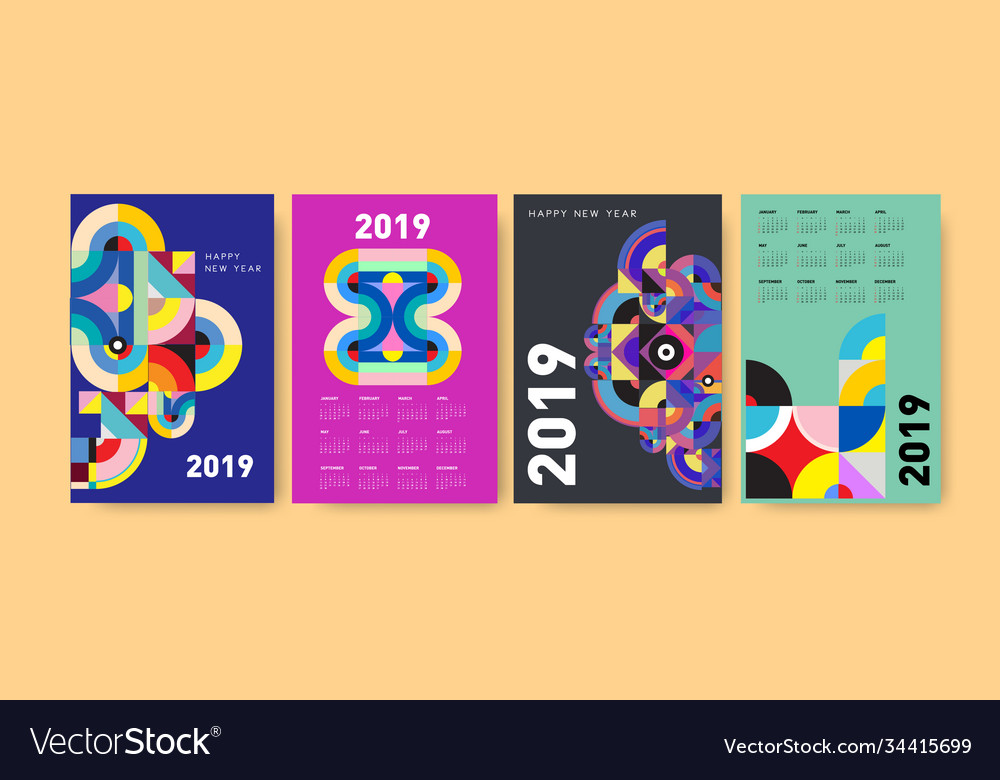 2021 calendar design template with colorful vector image 2021 calendar design template with colorful