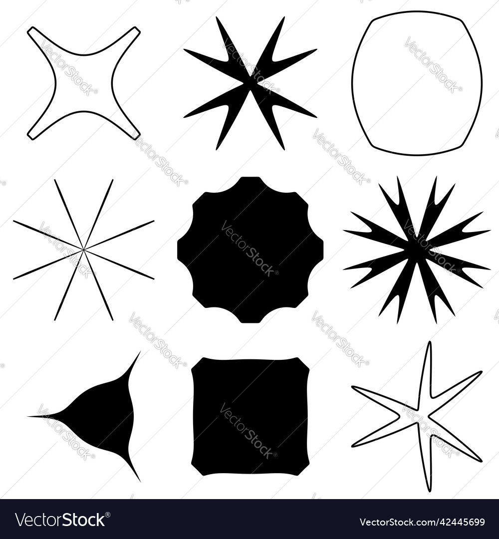Abstract geometric icon symbol element shape vector image Abstract geometric icon symbol element shape