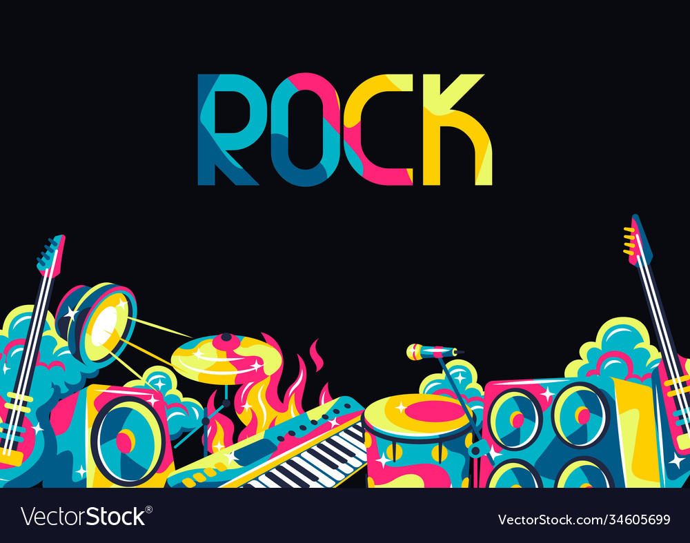 Background with musical instruments vector image Background with musical instruments