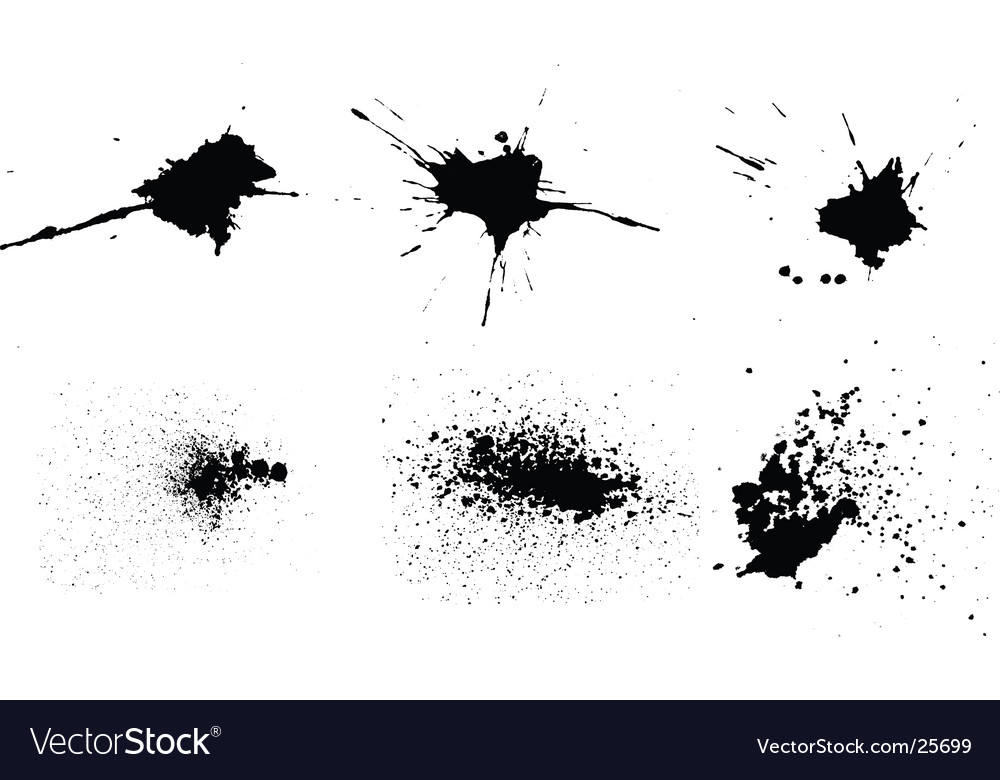 Dark Ink Splatter Set