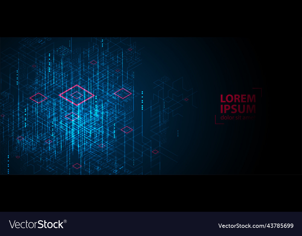 Digital technology and engineering background Vector Image