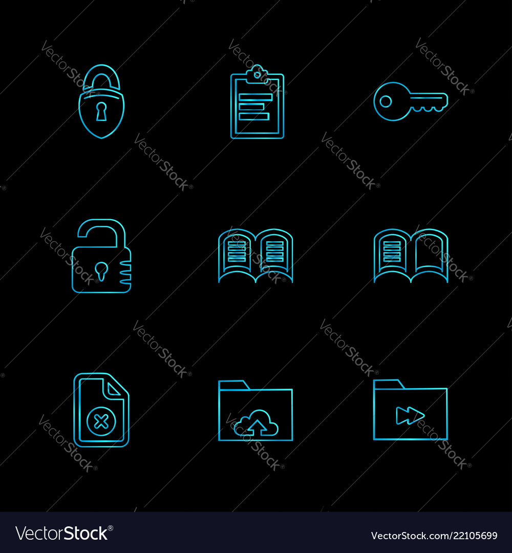 Files document clipboard write eps icons set