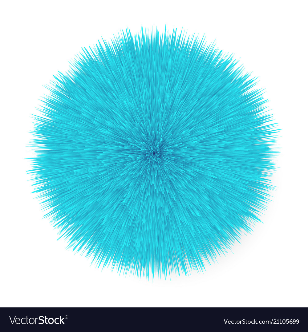 Fluffy hair ball Royalty Free Vector Image - VectorStock