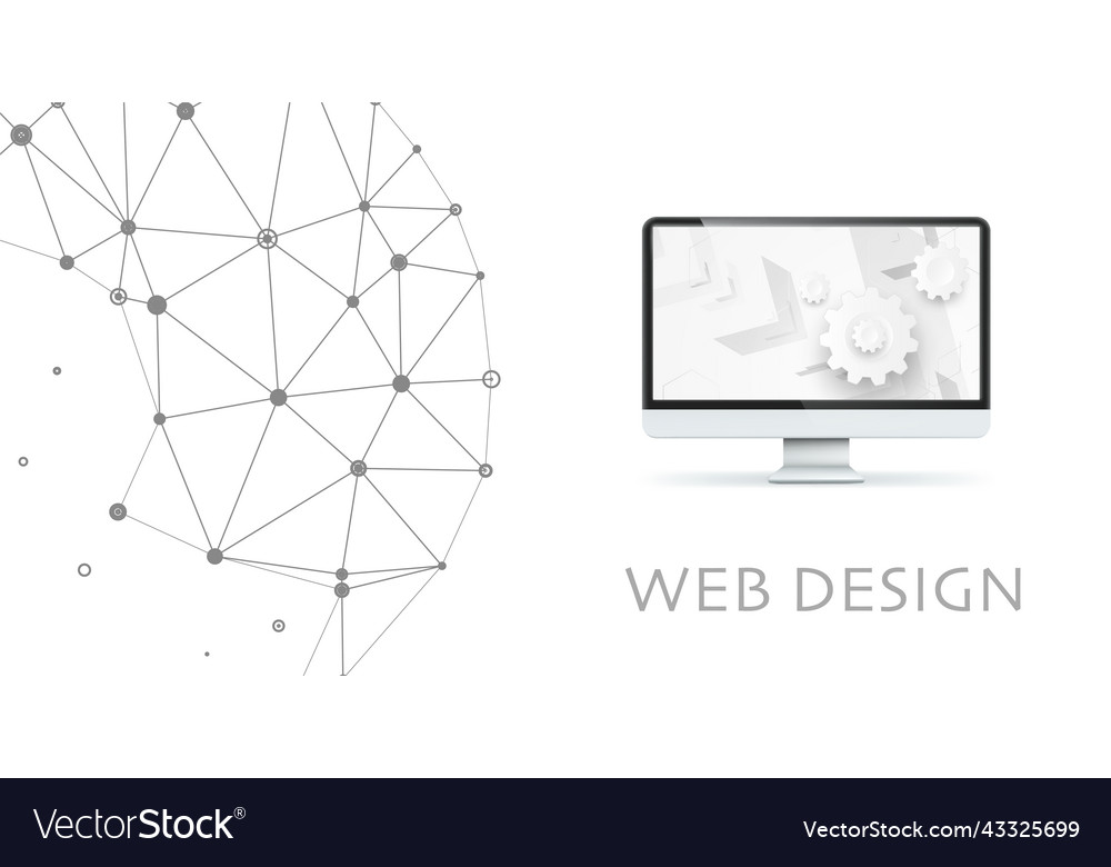 Internet web design technology vector image Internet web design technology