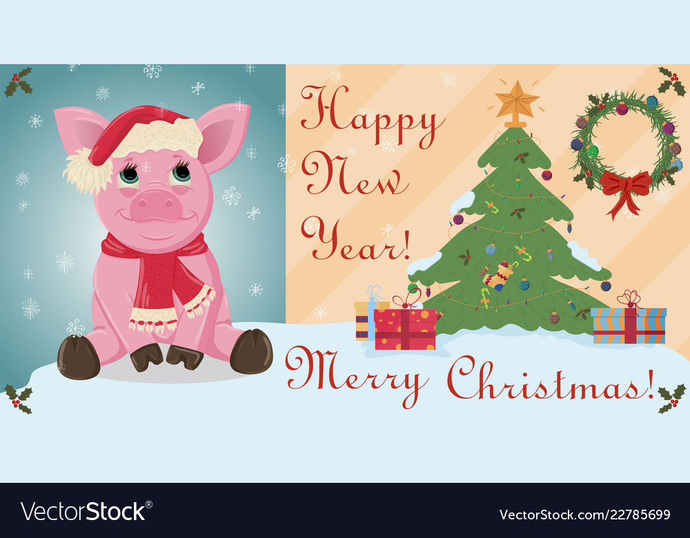 layout cards for christmas and new year theme in vector image merry christmas layout
