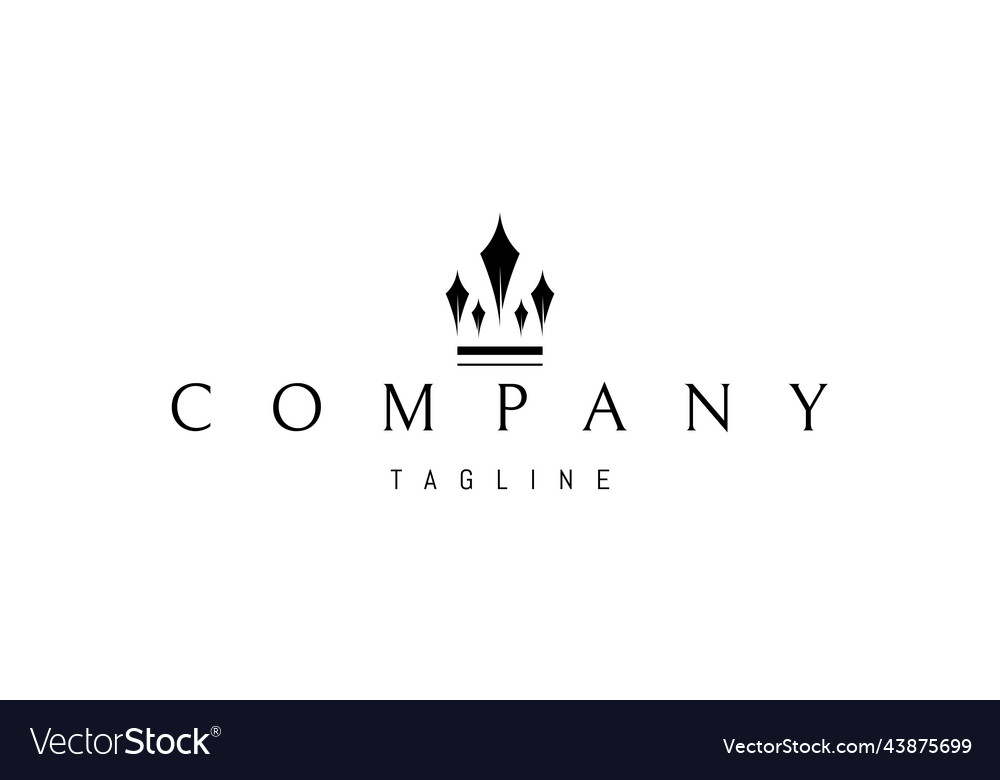 Logo on which an abstract image of a crown vector image Logo on which an abstract image of a crown