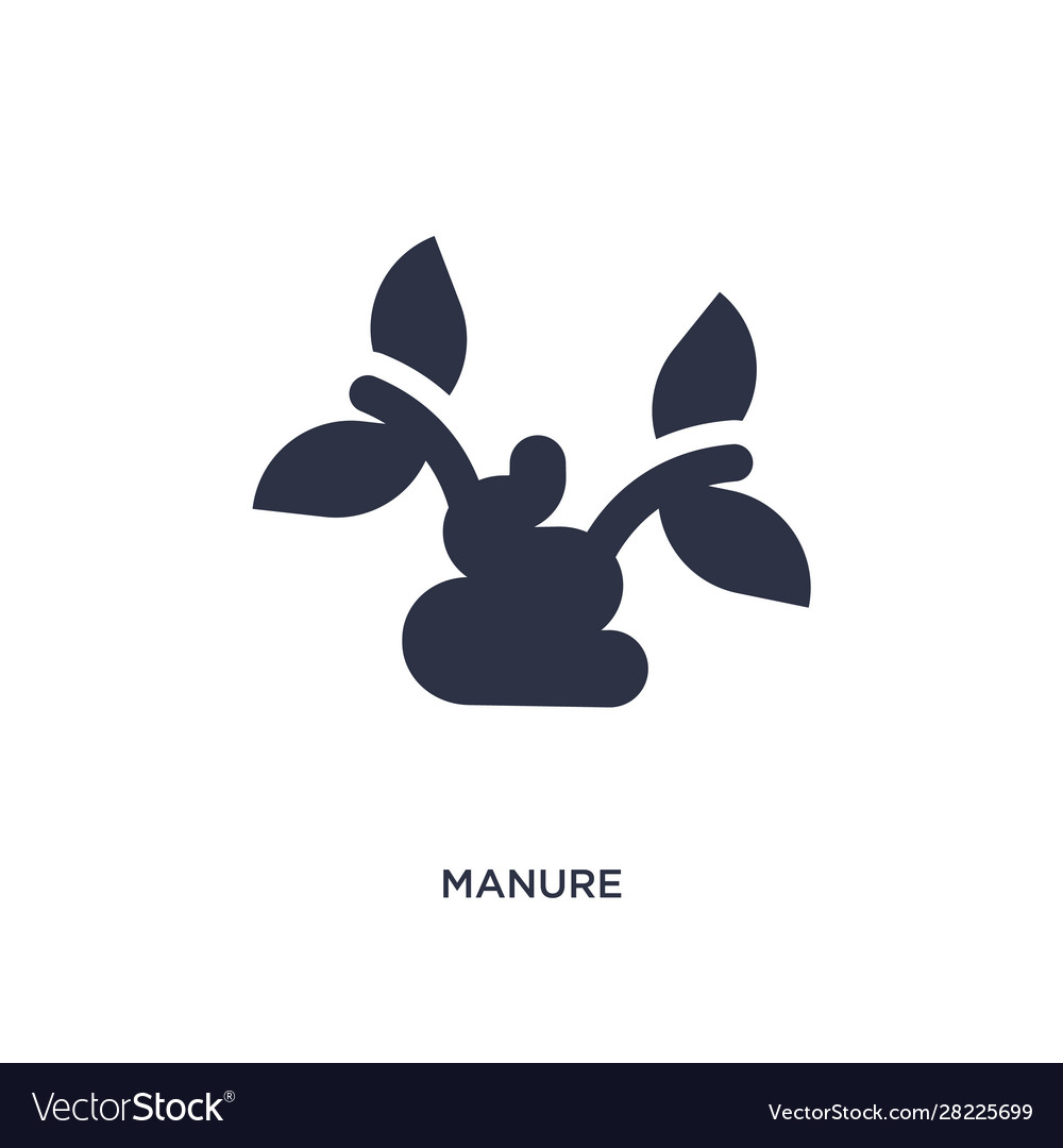 Manure icon on white background simple element