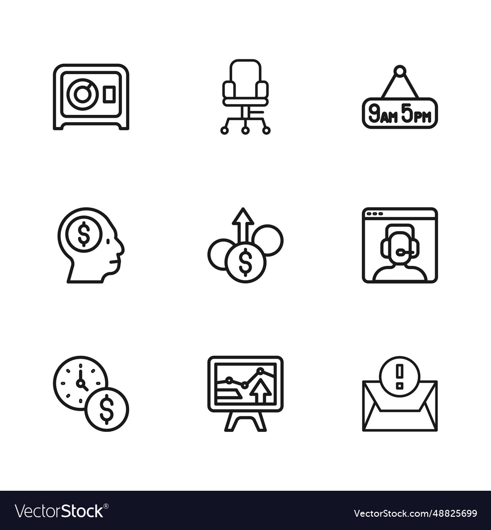 Set line monitor with graph chart telephone 24 vector image Set line monitor with graph chart telephone 24