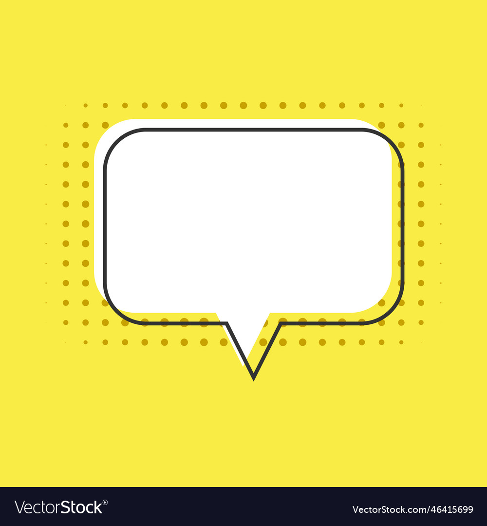 Speech bubble in the form of a rectangle vector image Speech bubble in the form of a rectangle