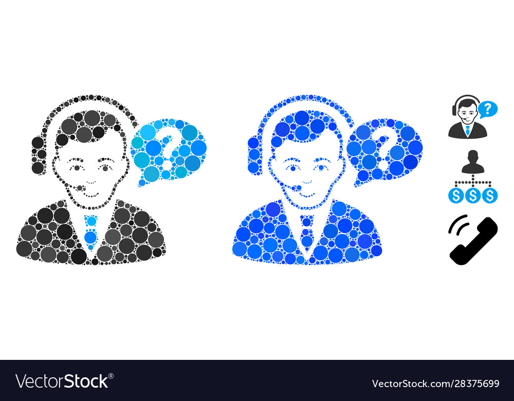 Support manager composition icon circles