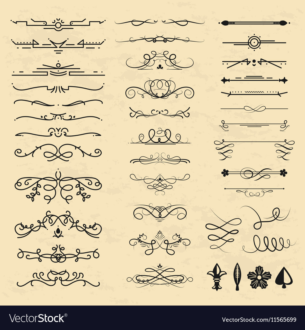 Vintage Calligraphic Swirls