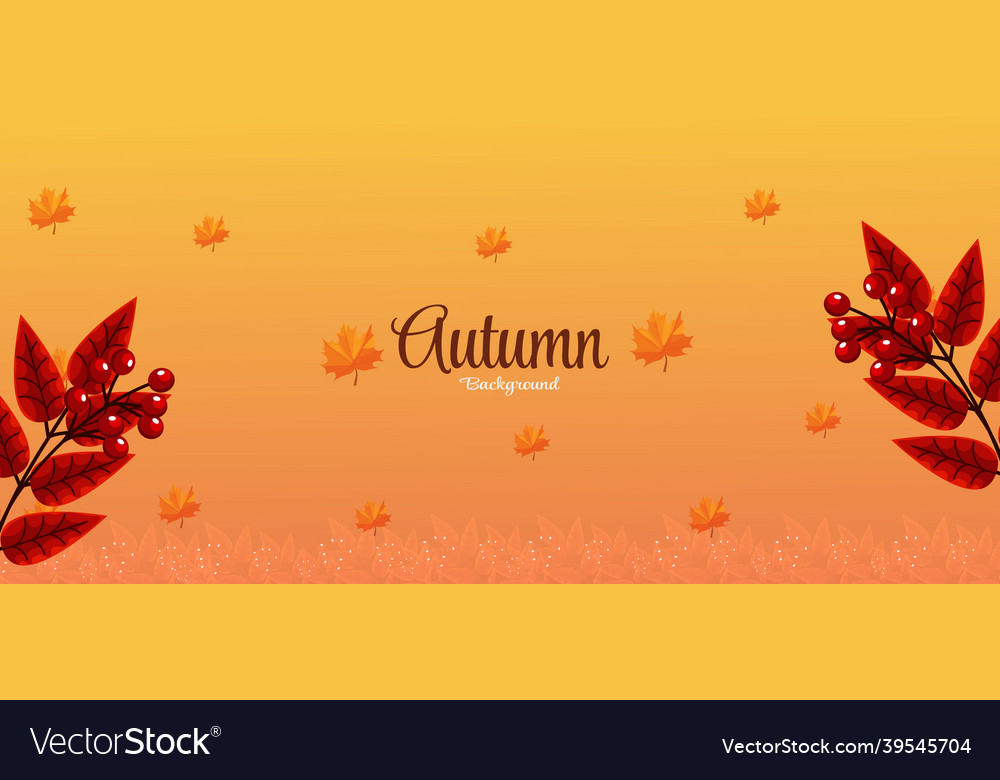 Beautiful autumn write background with lettering b