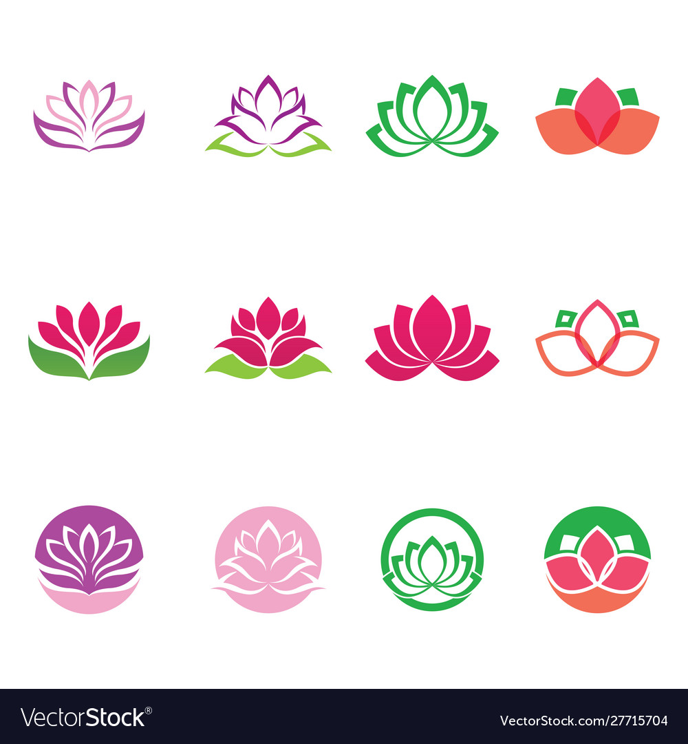 Beauty lotus icon Royalty Free Vector Image - VectorStock