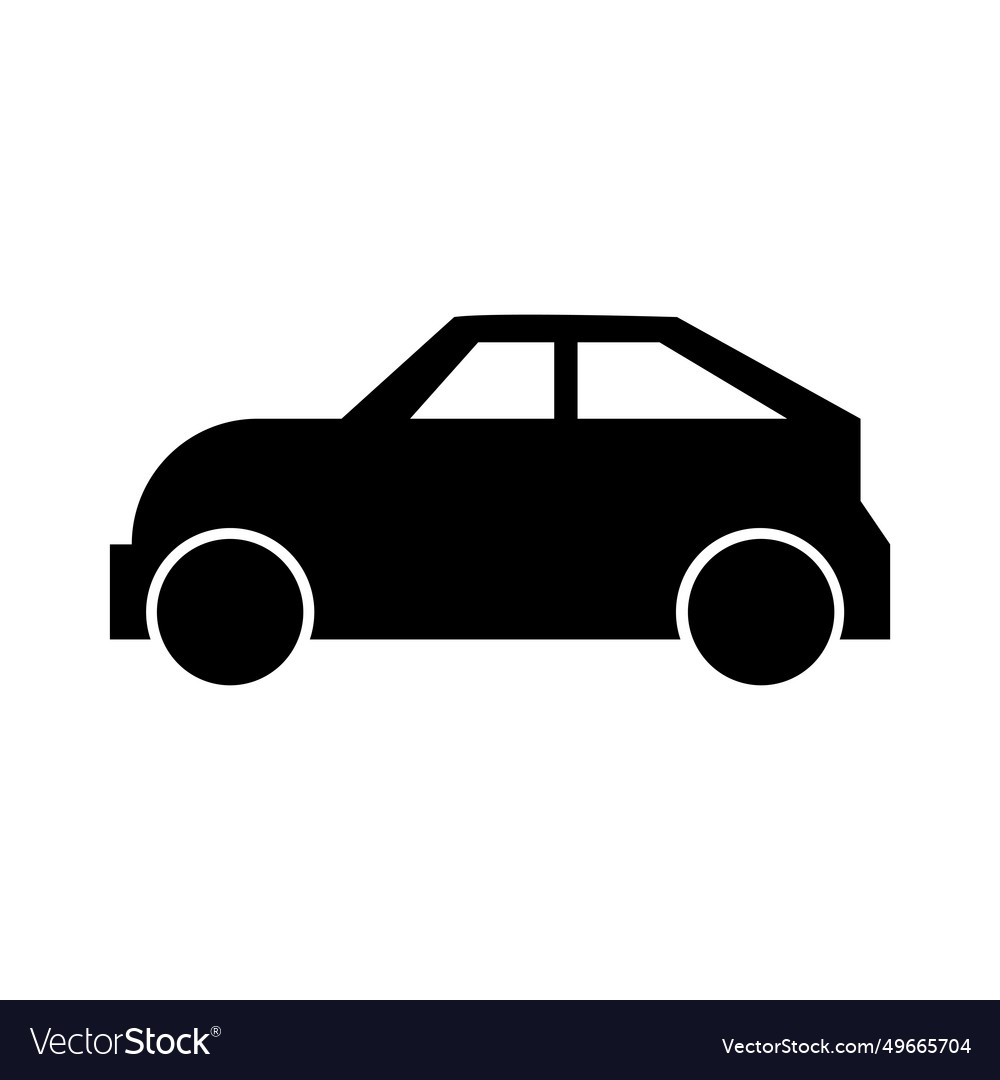 Car black icon on white background Royalty Free Vector Image