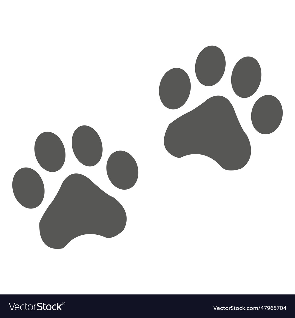 Cat footprint icon Royalty Free Vector Image - VectorStock