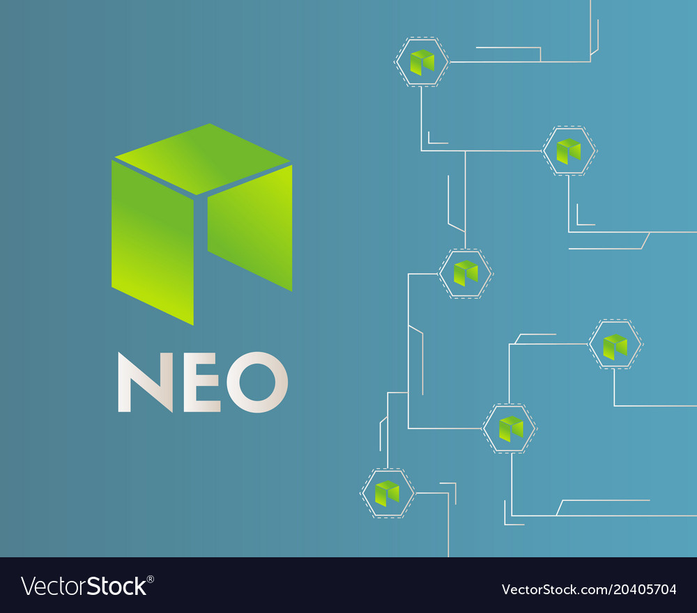 Cryptocurrency neo circuit style background