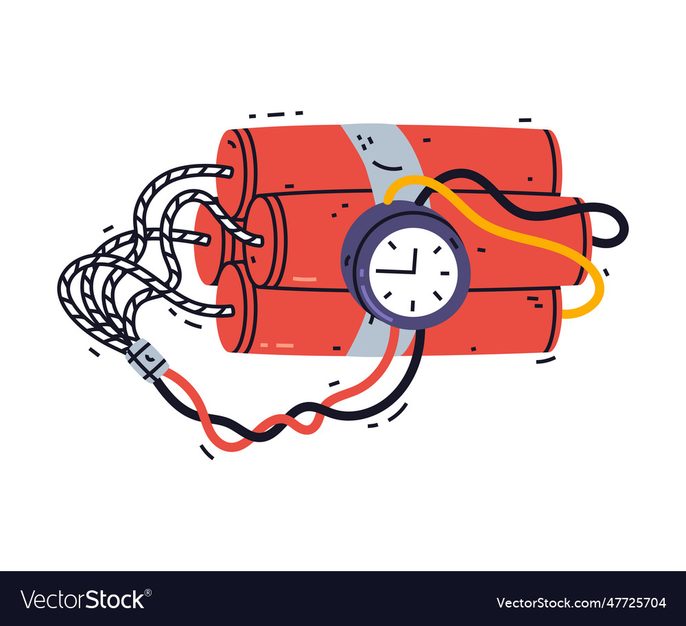 Dynamite red stick sheaf as explosive and reactive Vector Image Dynamite red stick sheaf as explosive and reactive