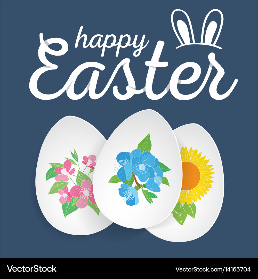 Happy easter Royalty Free Vector Image - VectorStock
