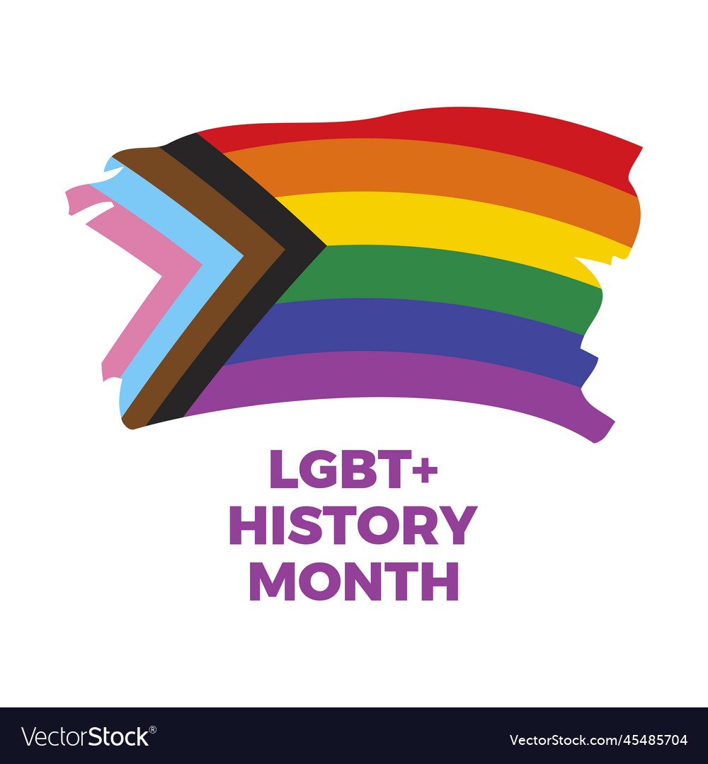 Lgbt history month poster Royalty Free Vector Image