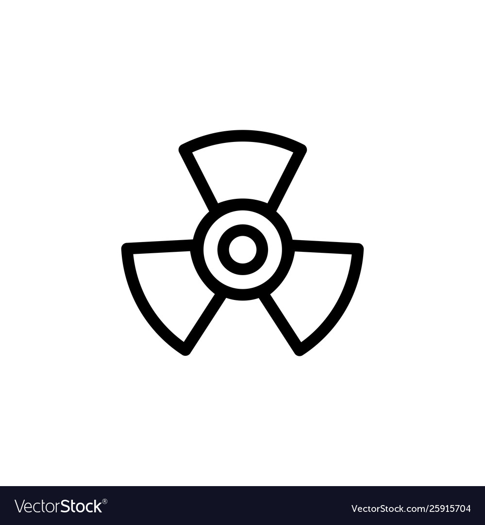 Propeller line icon in flat style for apps ui vector image Propeller line icon in flat style for apps ui