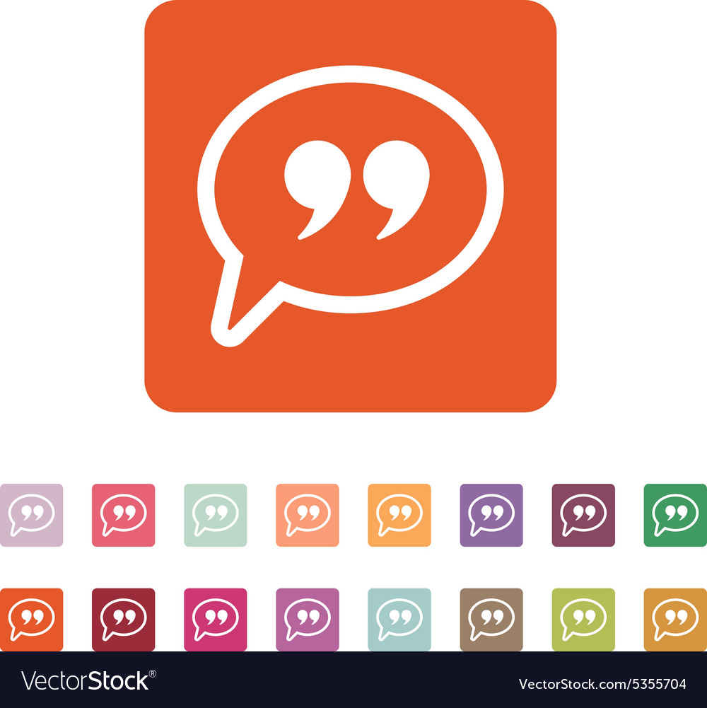 Quotation mark speech bubble symbol
