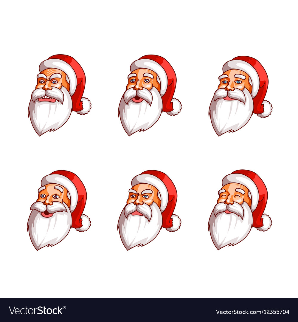 Santa claus emotions pack glücklich resentment