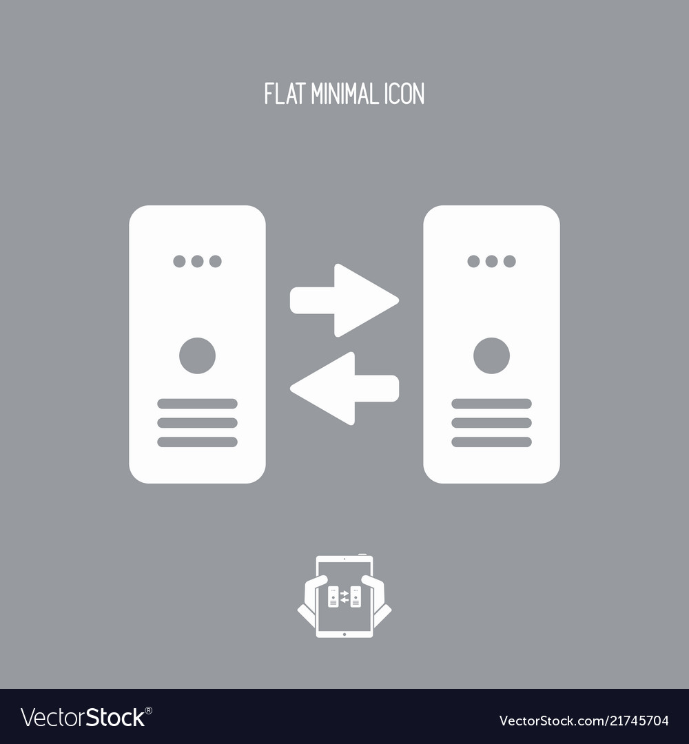 Server synchronization - minimal flat icon