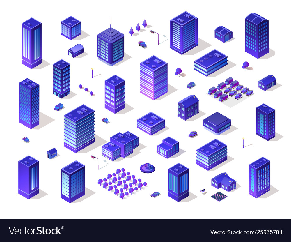 Set 3d ultraviolet vector image Set 3d ultraviolet