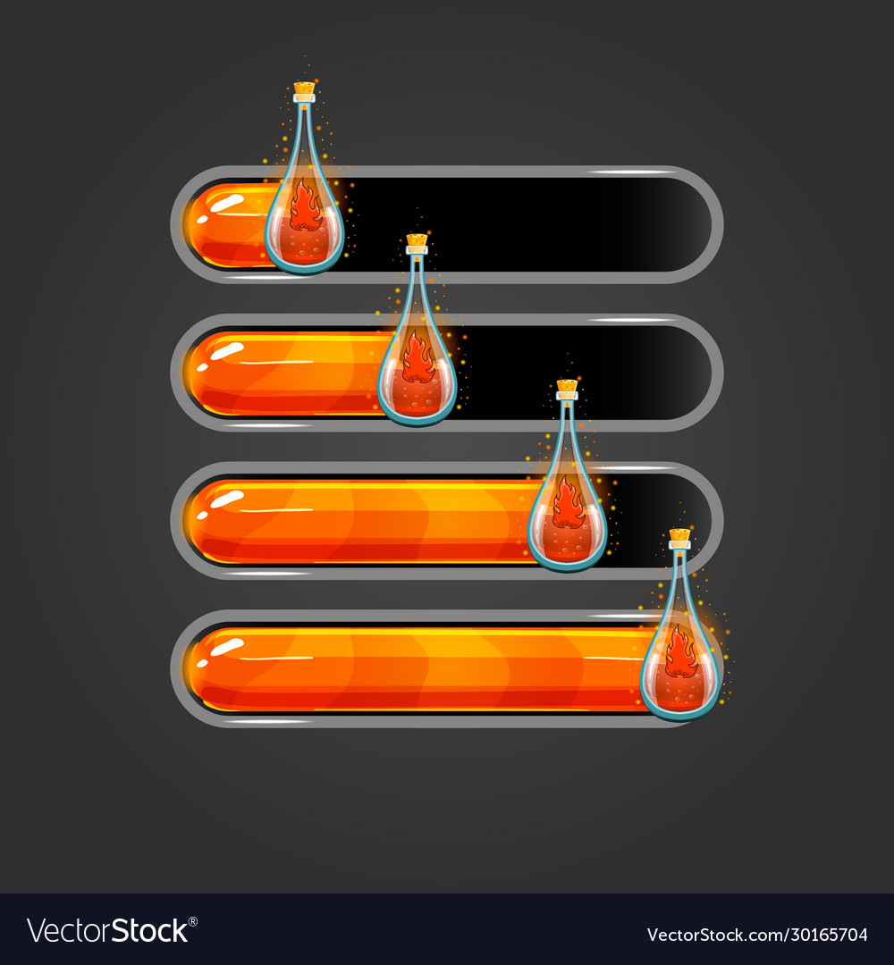 Set bar downloader with elixir bottles vector image Set bar downloader with elixir bottles
