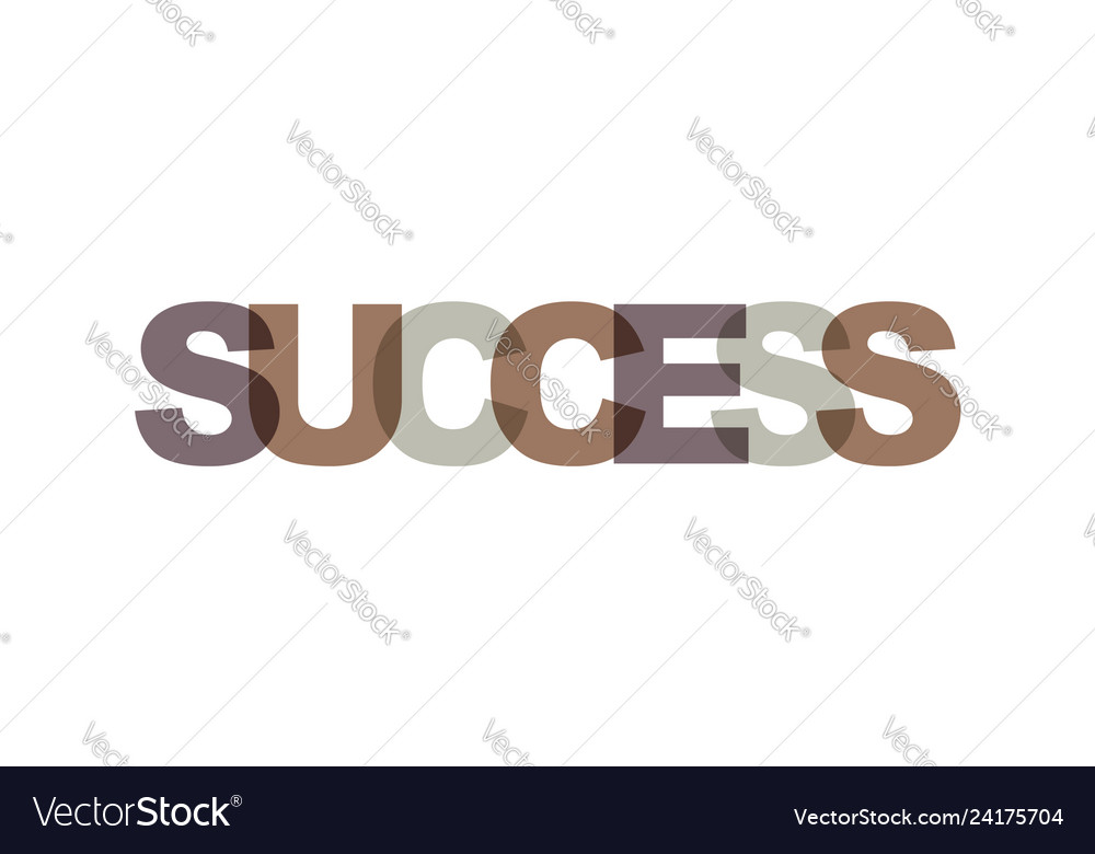 Success phrase overlap color no transparency