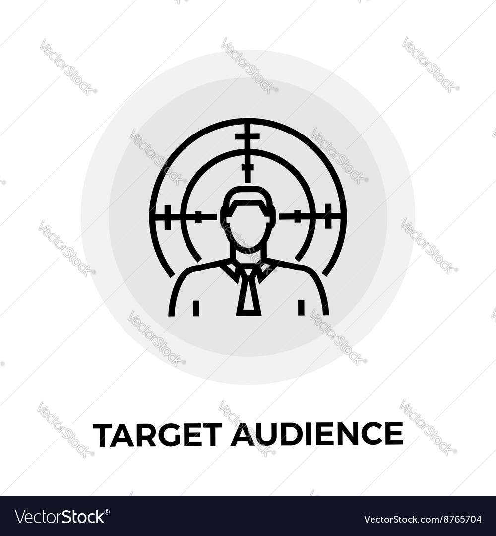 Target audience line icon