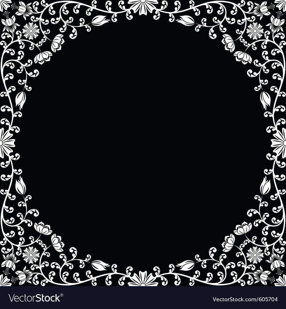 Vintage floral frame