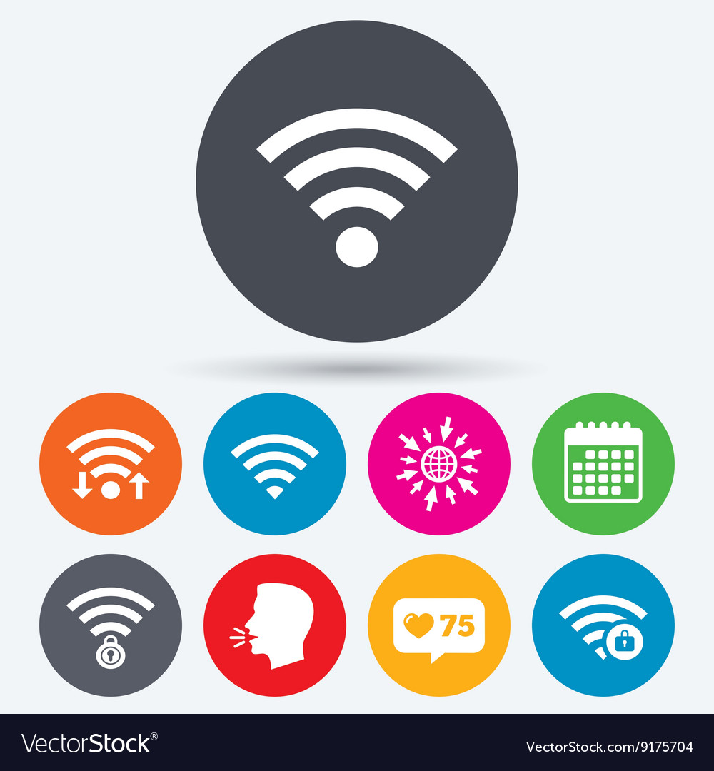 Wifi drahtlose Netzwerk-Symbole Wi-Fi Zone gesperrt