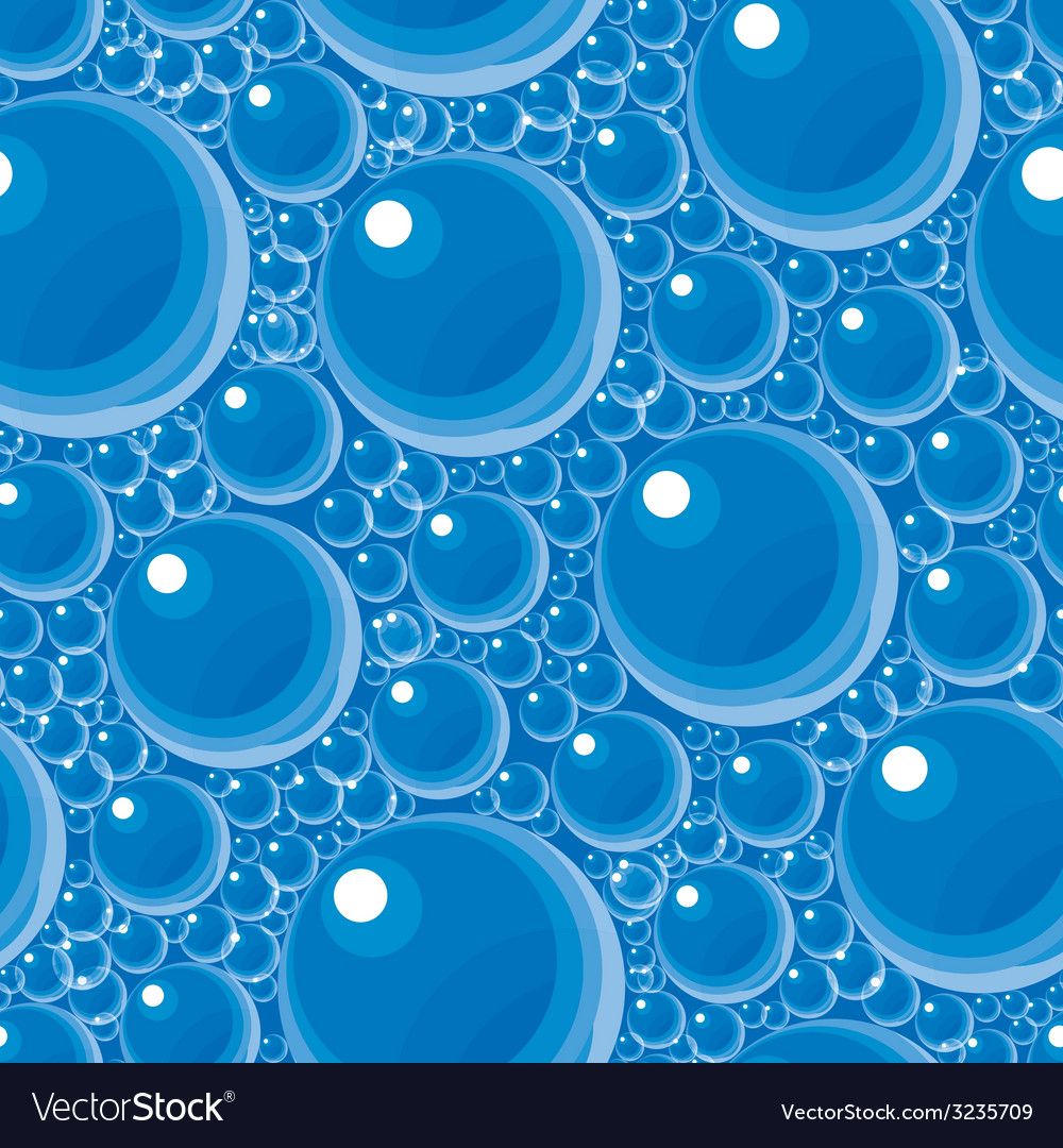 Blue bubbles seamless background