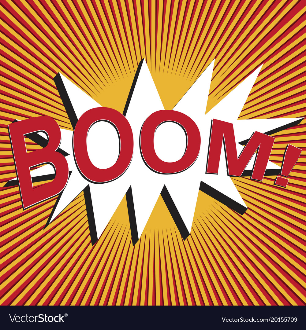 Boom comic book explosion Royalty Free Vector Image