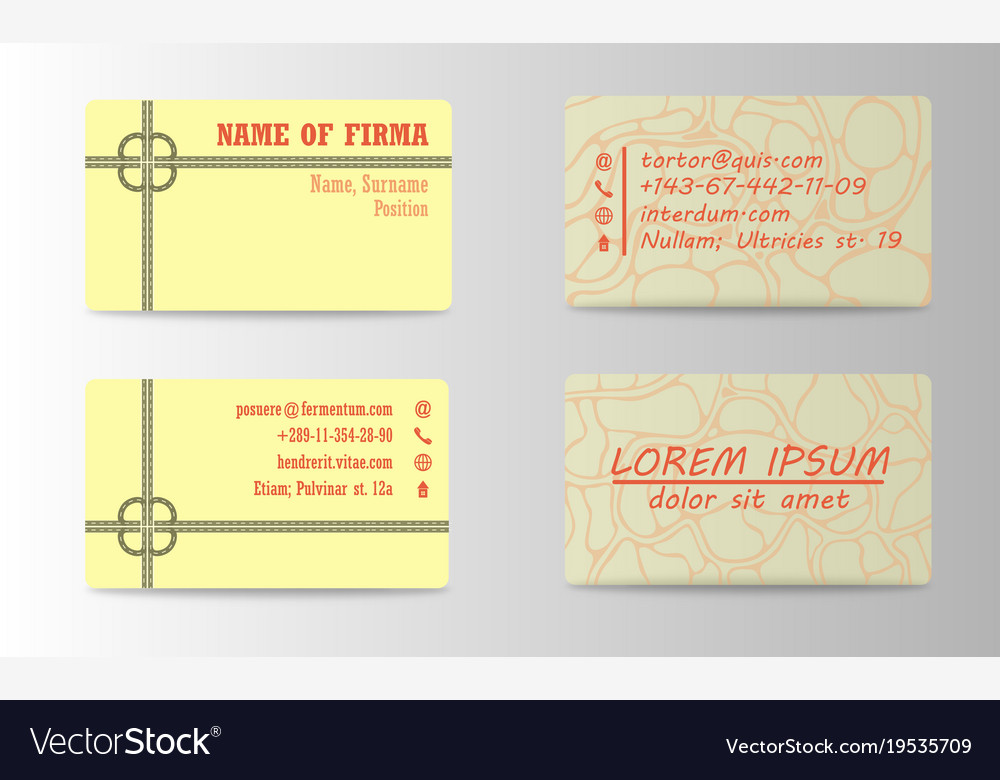 Colorful visit card for business in individual