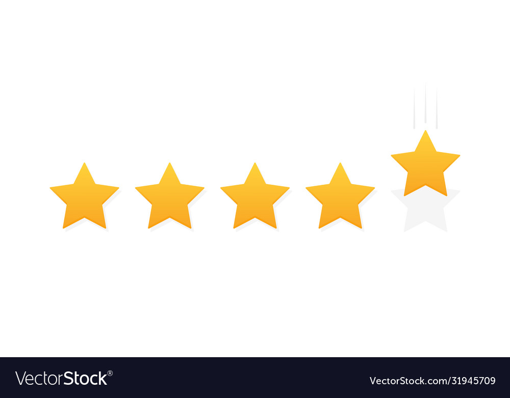 Five stars customer product rating review modern