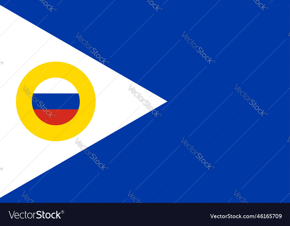 Flag of chukotka autonomous okrug russian Vector Image