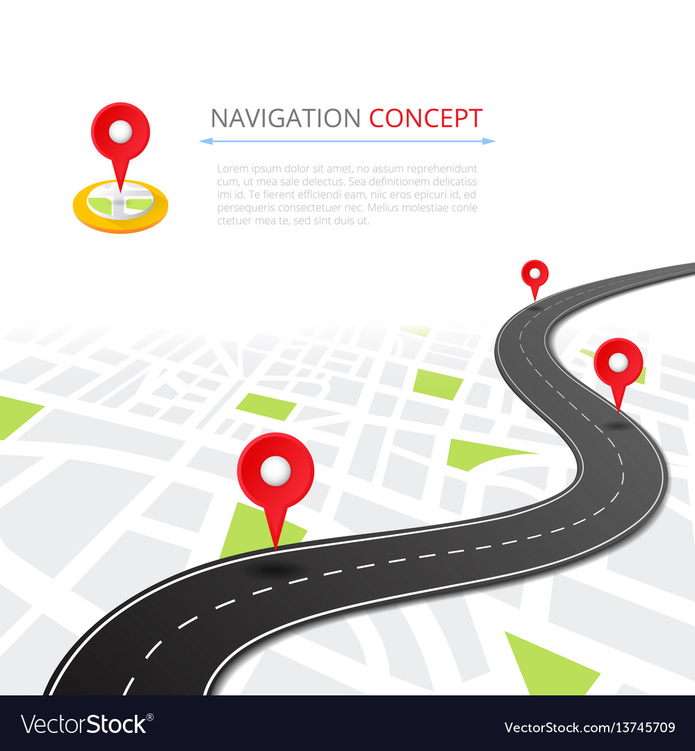 GPS Navigation Route Map