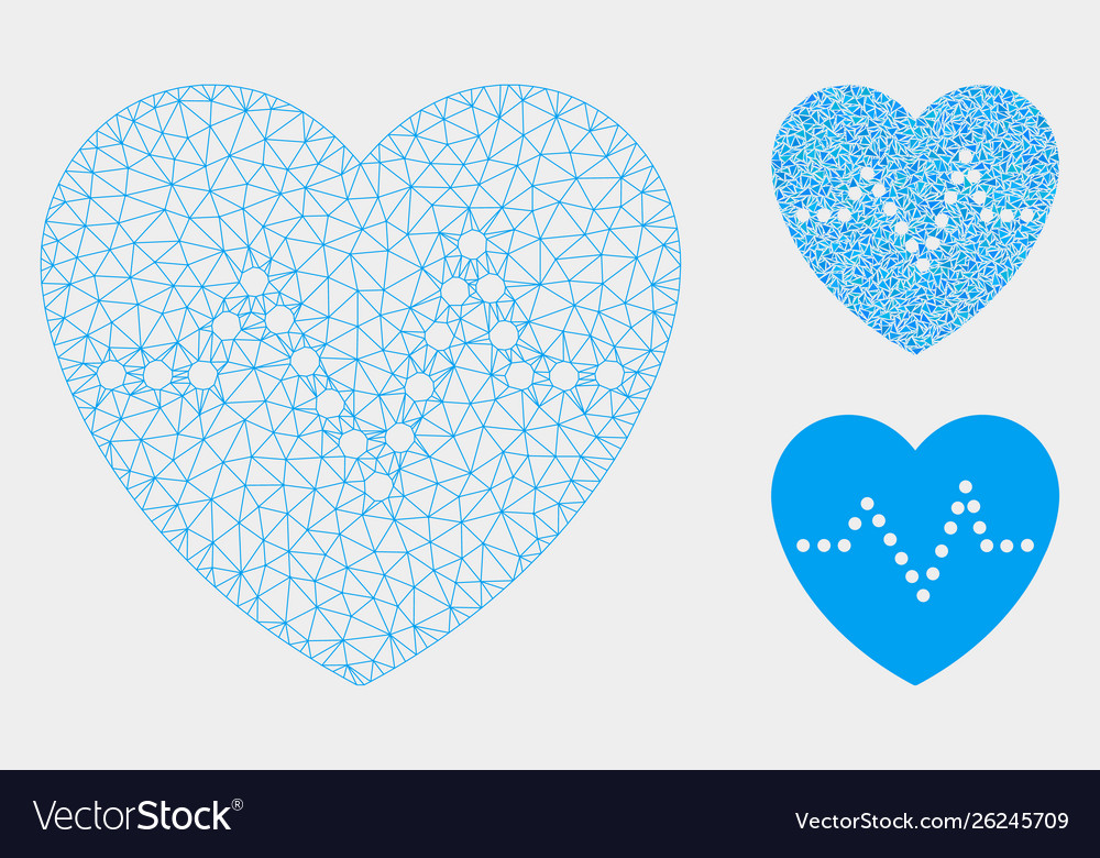 Heart pulse mesh network model and triangle