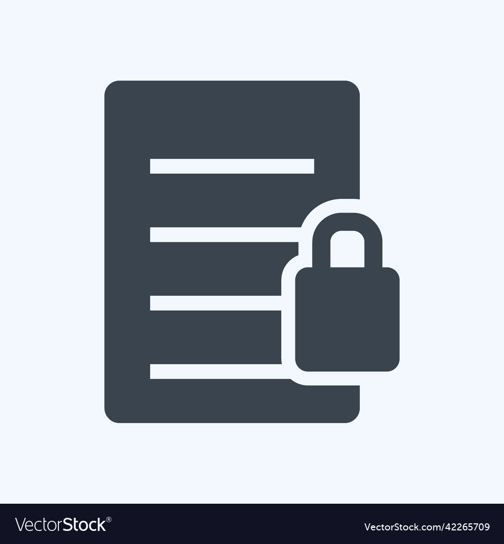 Icon secure document suitable for user interface Vector Image Icon secure document suitable for user interface